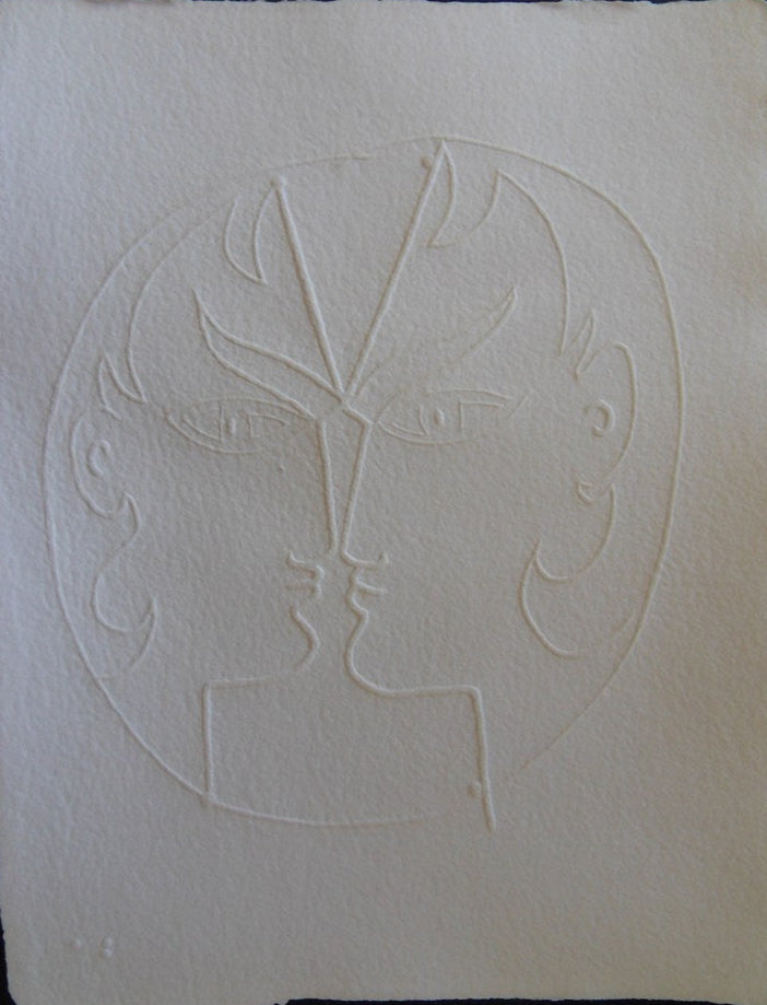 Jean COCTEAU : Les amoureux - Gravure