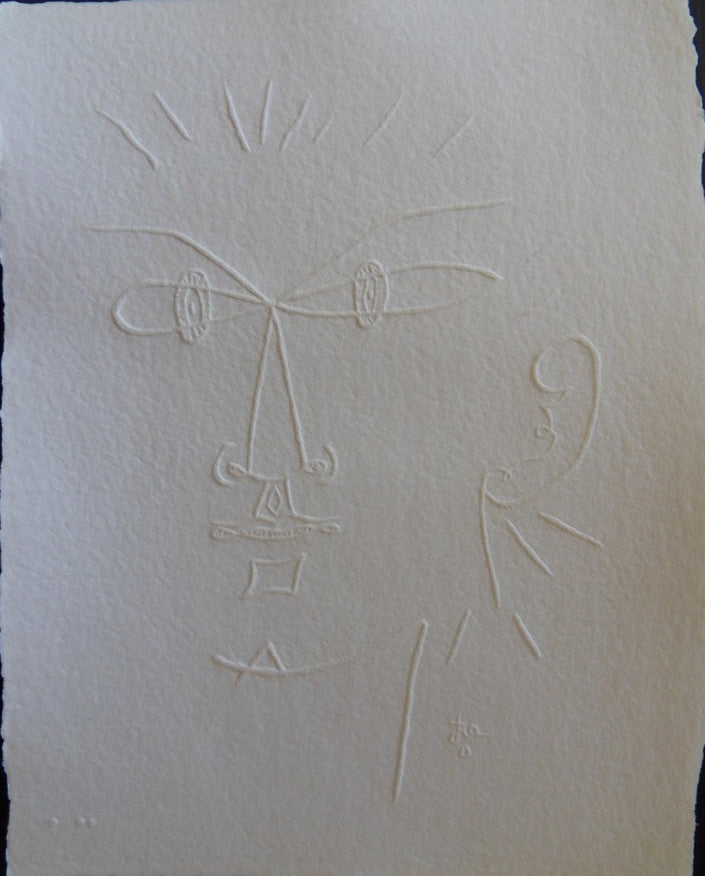 Jean COCTEAU : La colère - Gravure signée