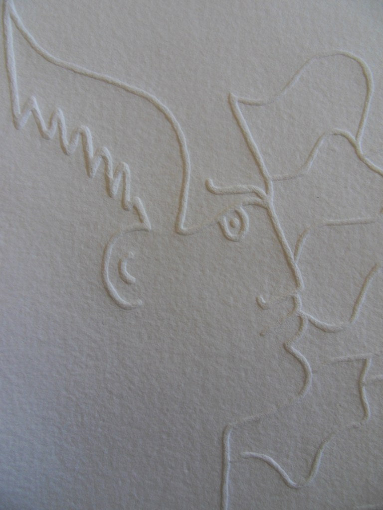 Jean COCTEAU : Faune de profil - Gravure