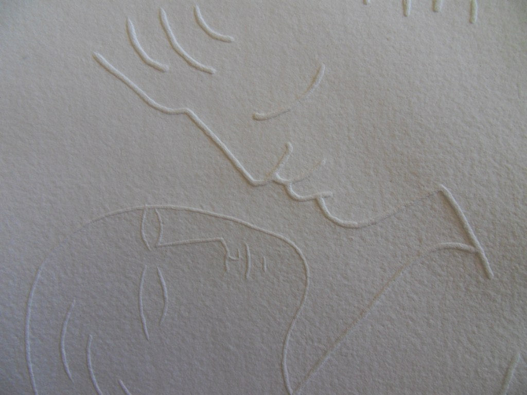 Jean COCTEAU : Couple amoureux - Gravure signée