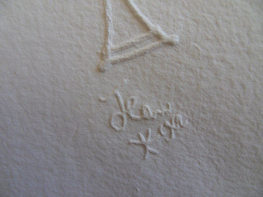 Jean COCTEAU : Les grands yeux - Gravure signée