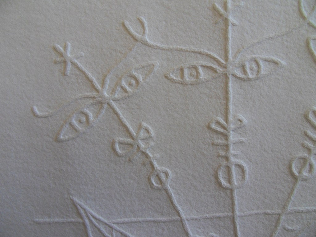 Jean COCTEAU : Visage végétal - Gravure