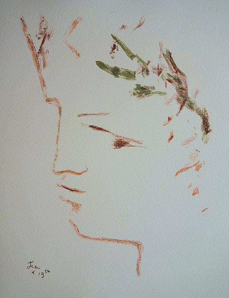Jean COCTEAU : César, la couronne de lauriers - Lithographie signée