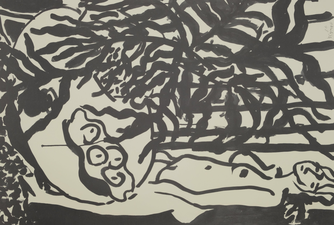 Henri MATISSE : Nu debout et fougère noire - Affiche originale signée