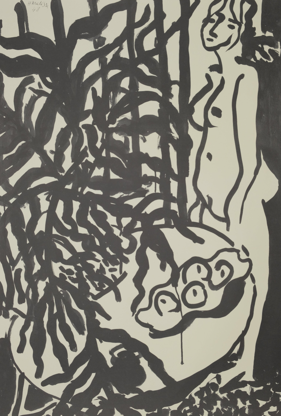 Henri MATISSE : Nu debout et fougère noire - Affiche originale signée