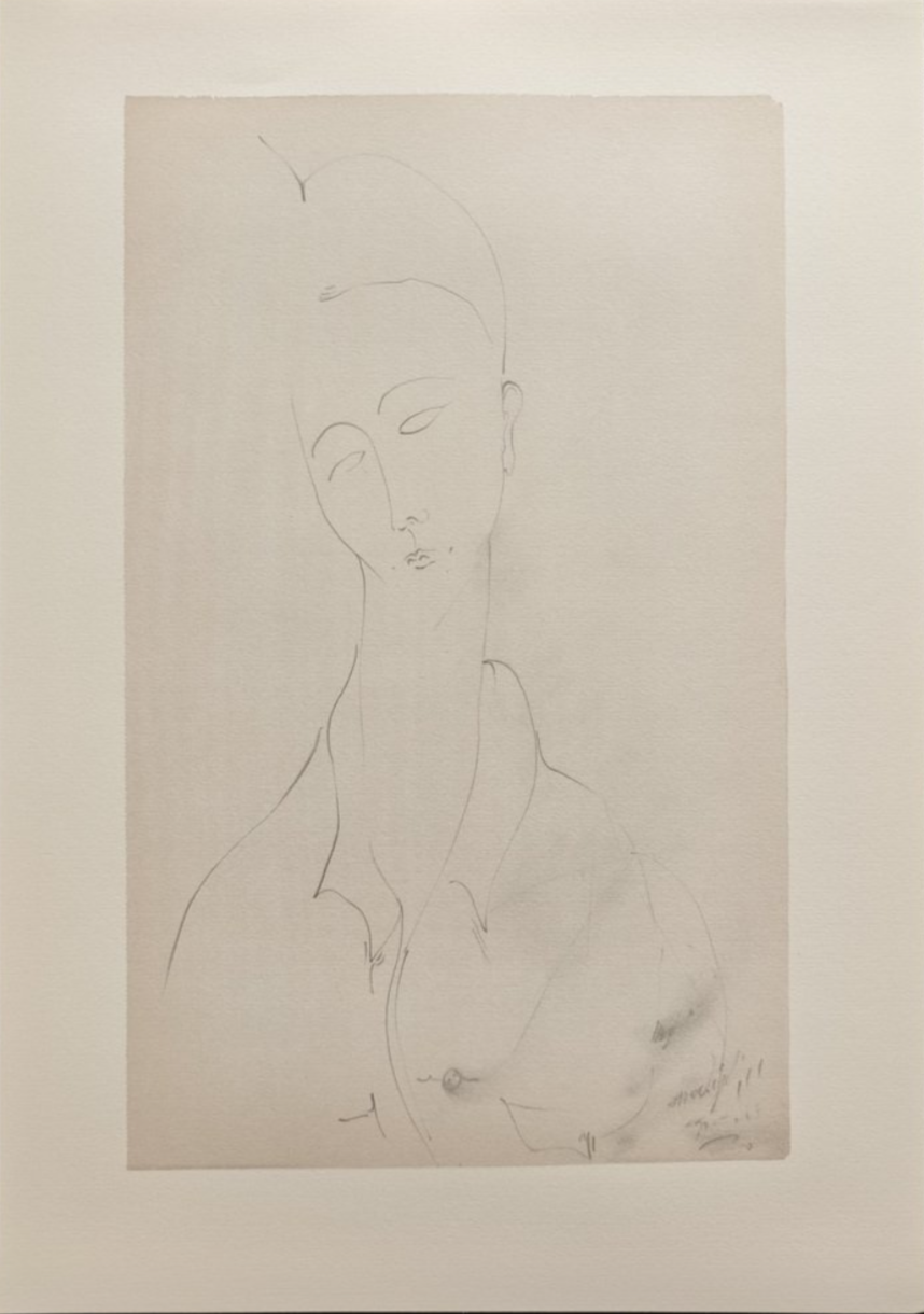 Amedeo MODIGLIANI : Portrait de Lunia Czechowska - Lithographie signée