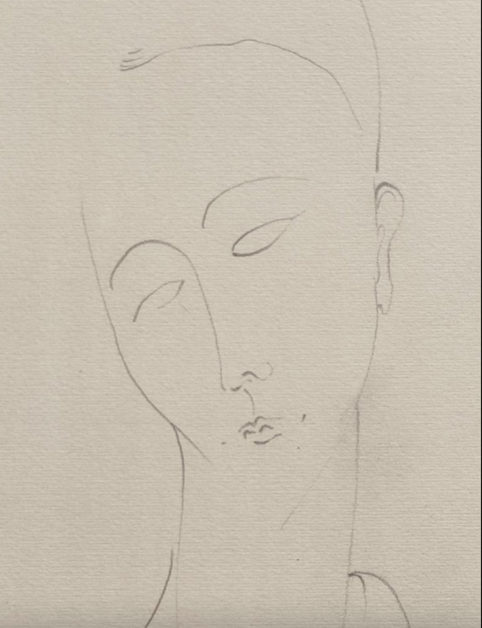 Amedeo MODIGLIANI : Portrait de Lunia Czechowska - Lithographie signée