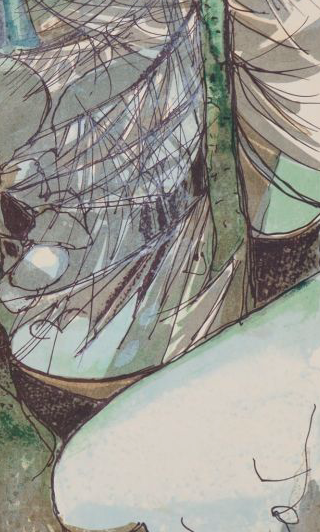 Camille HILAIRE : Torrent en hiver - Lithographie originale signée