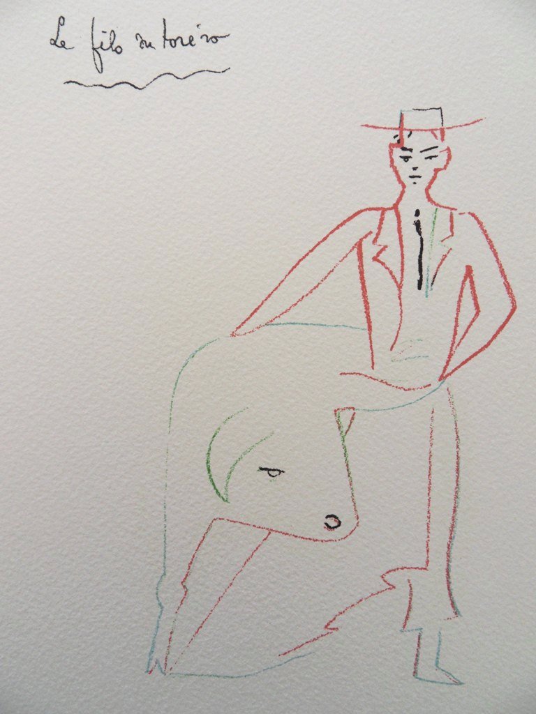 Jean COCTEAU : Le fils du Torero - Lithographie signée