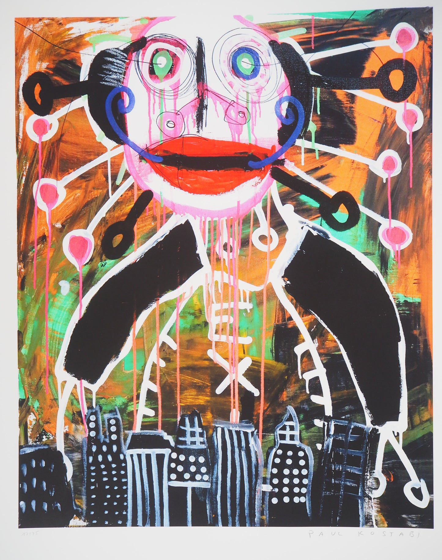 Paul KOSTABI : Gratty dans la ville - Giclée originale signée