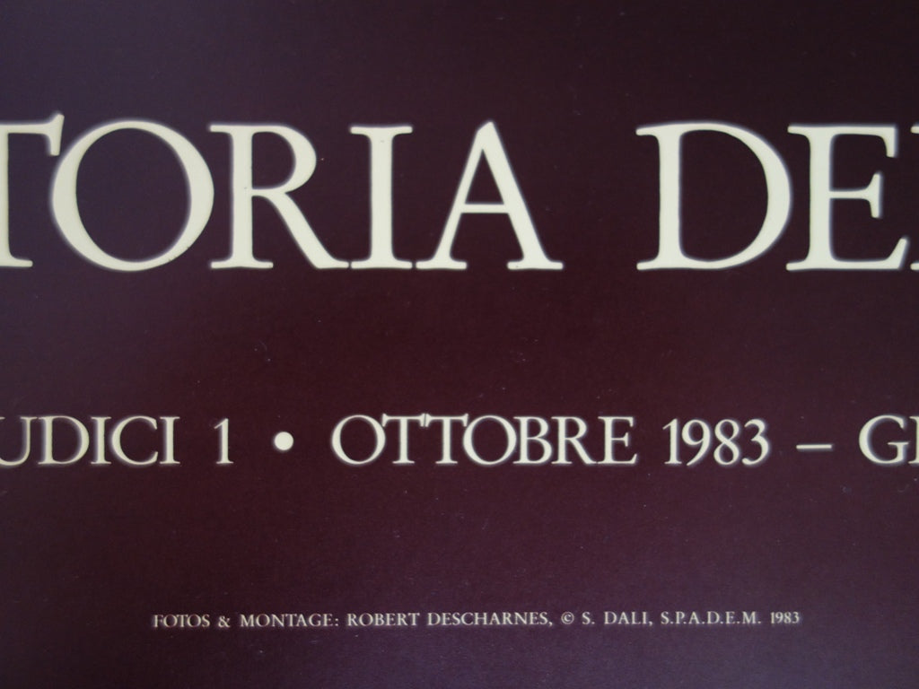 Salvador DALI : L'arrivée en Amérique - Affiche originale signée