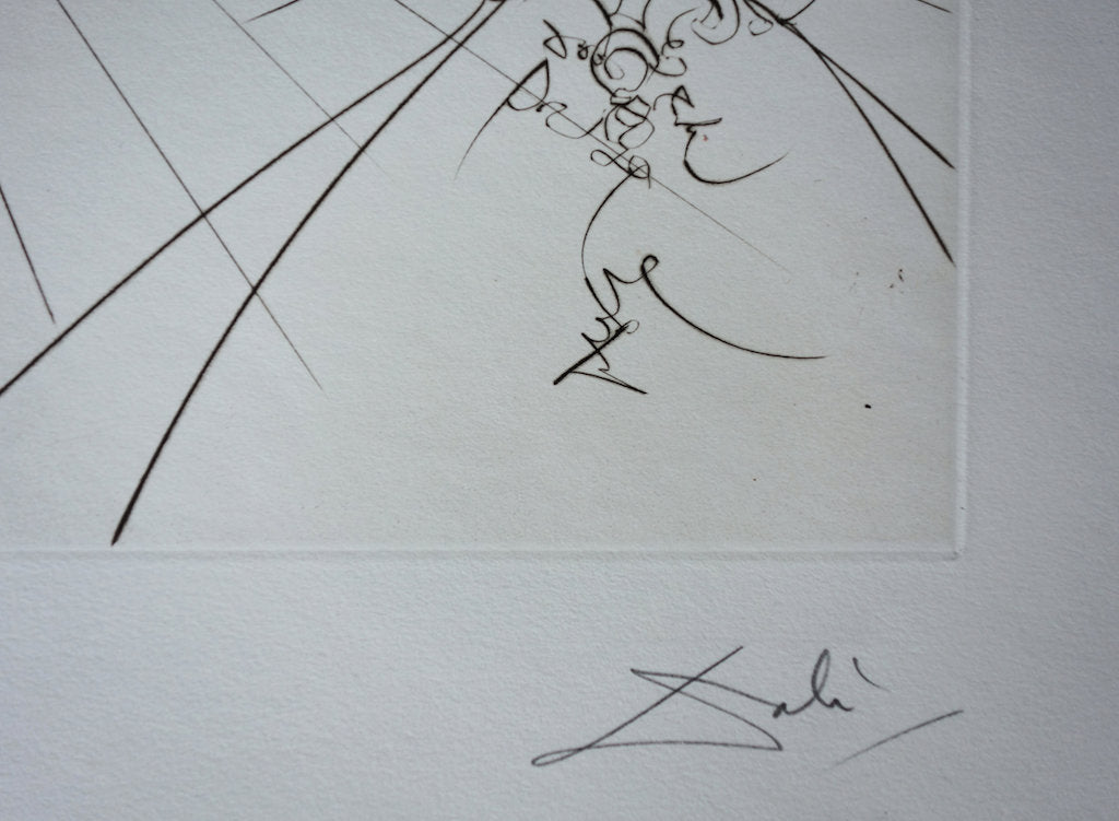 Salvador DALI : Chinatown - Gravure originale signée