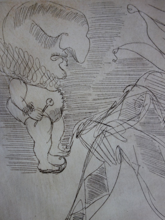 Salvador DALI : Le clown - Gravure originale signée