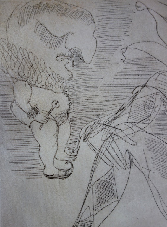 Salvador DALI : Le clown - Gravure originale signée