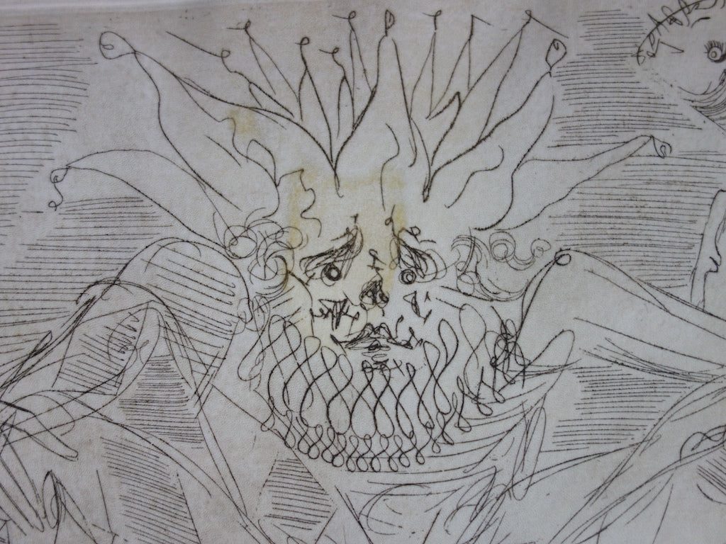 Salvador DALI : Le clown - Gravure originale signée
