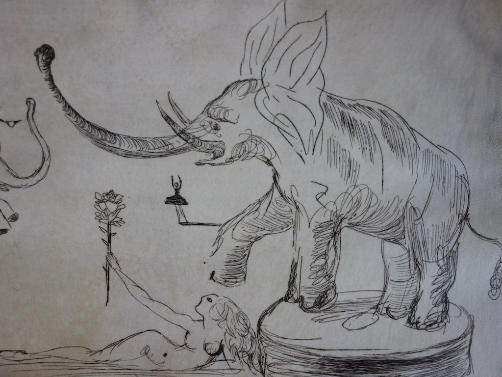 Salvador DALI : Eléphants - Gravure originale signée