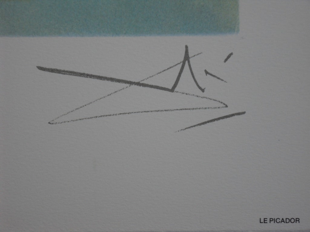 Salvador DALI : Les Chevaux, Le Picador - Lithographie signée
