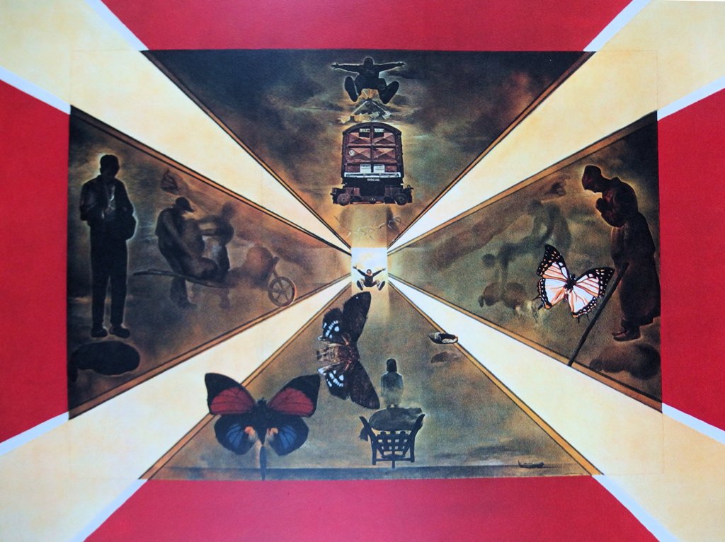 Salvador DALI: Rosellón, Litografía original firmada - SNCF Grand Model