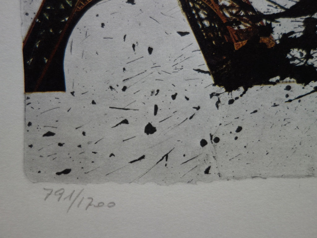 Salvador DALI : Paris - Lithographie originale signée SNCF, Suite Papillon