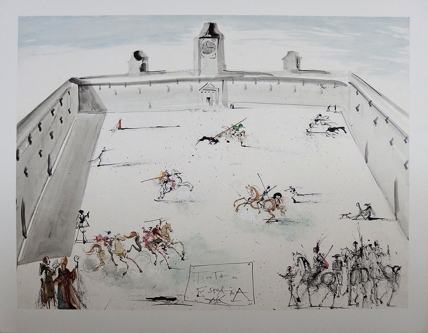 Salvador DALI: Tienta - Place in Spain, Signed Lithograph