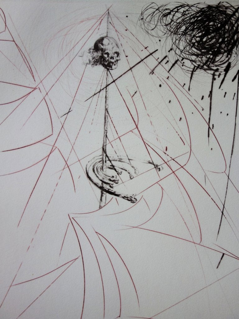 Salvador DALI : Le Vaisseau fantôme Hommage à Wagner - Gravure originale signée