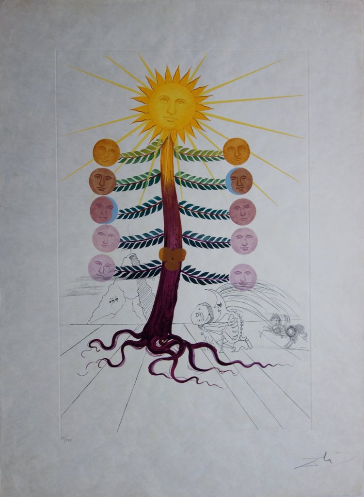 Salvador DALI : La Lune - Gravure originale signée