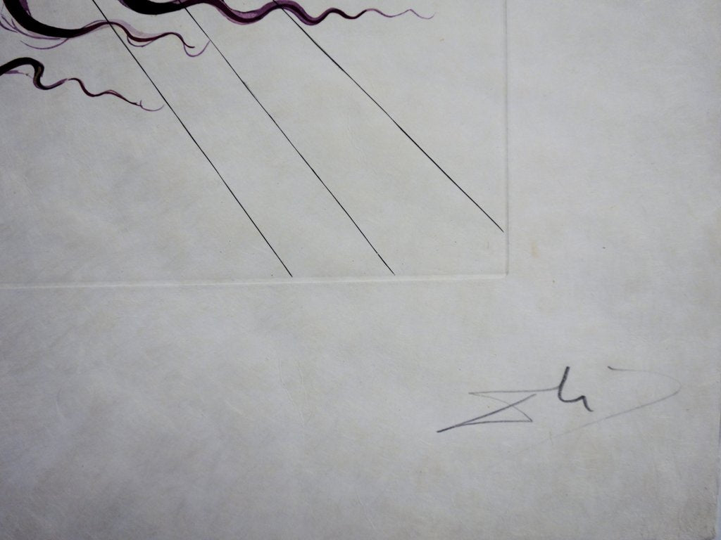 Salvador DALI : La Lune - Gravure originale signée