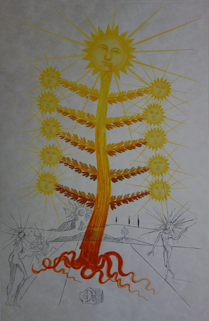 Salvador DALI : Soleil - Gravure originale signée