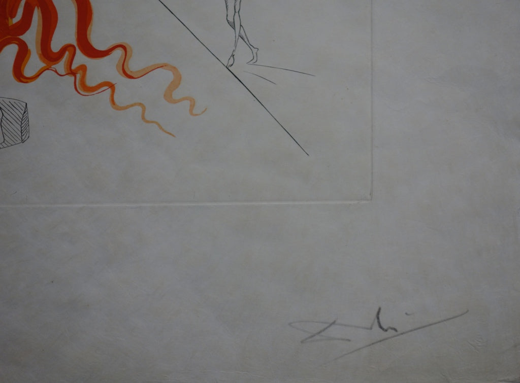 Salvador DALI : Soleil - Gravure originale signée