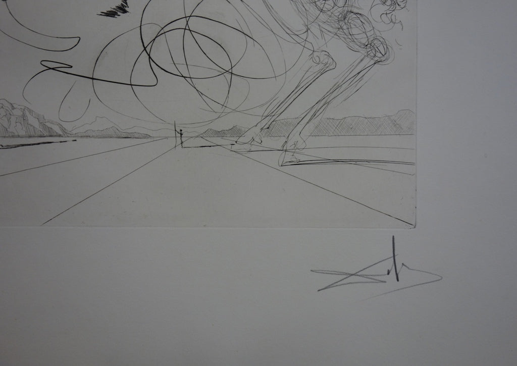 Salvador DALI : Don Quichotte - Gravure originale signée