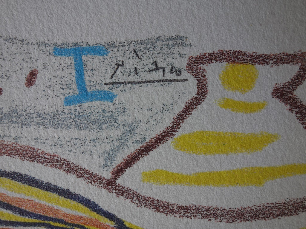 Pablo PICASSO : Personnage cubiste - Lithographie signée