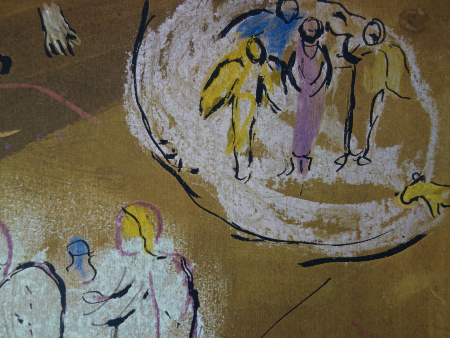 Marc CHAGALL : Abraham et les trois Anges - Lithographie signée