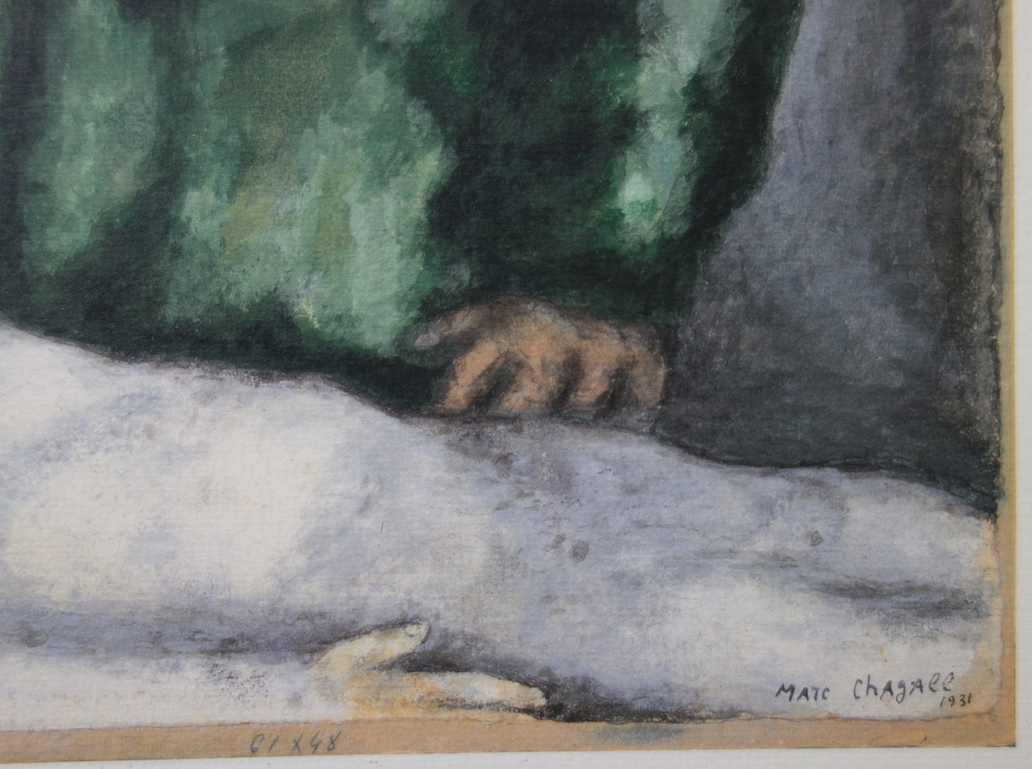 Marc CHAGALL : Abraham pleurant Sarah - Lithographie signée