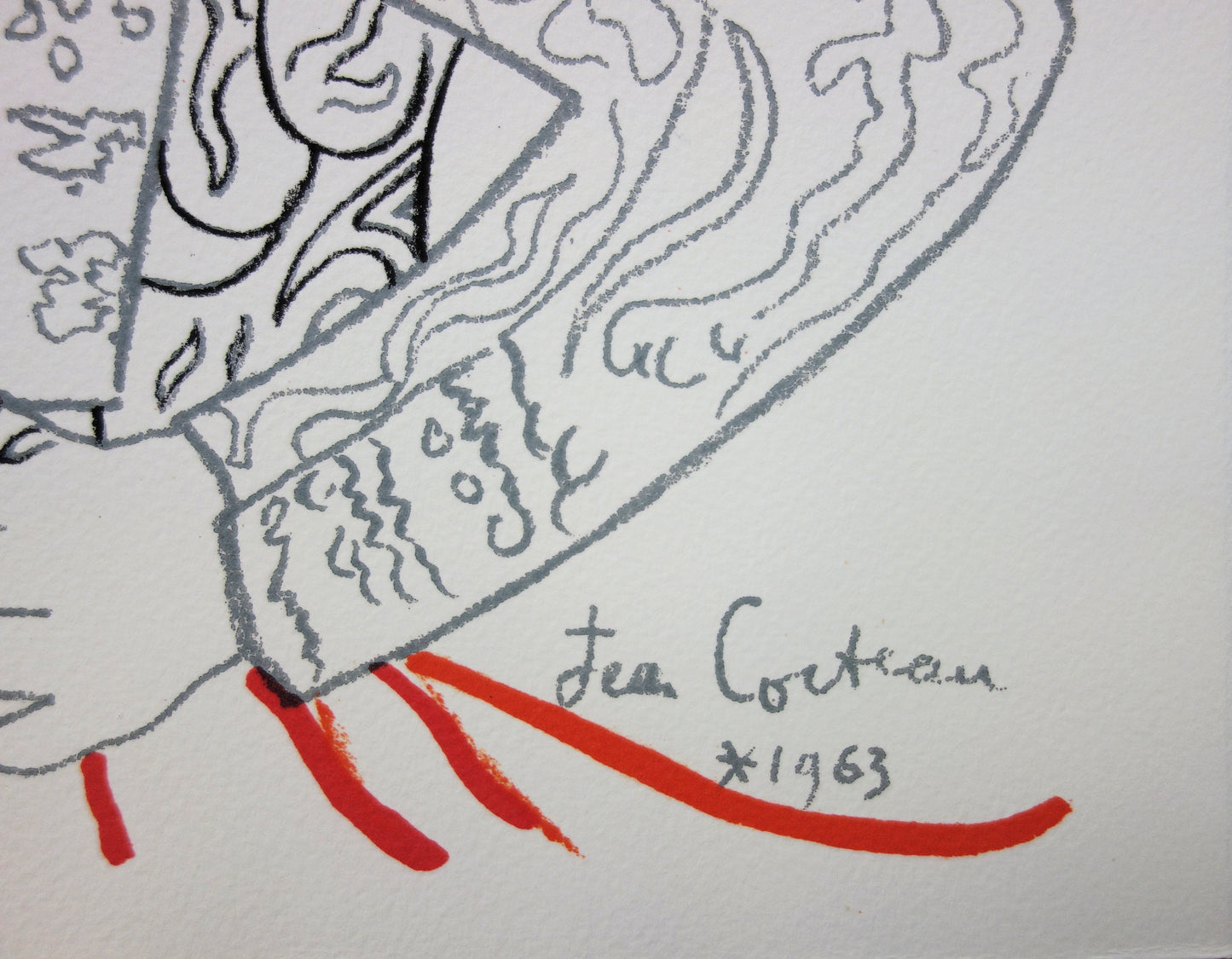 Jean COCTEAU : Avant l’attaque - Lithographie signée