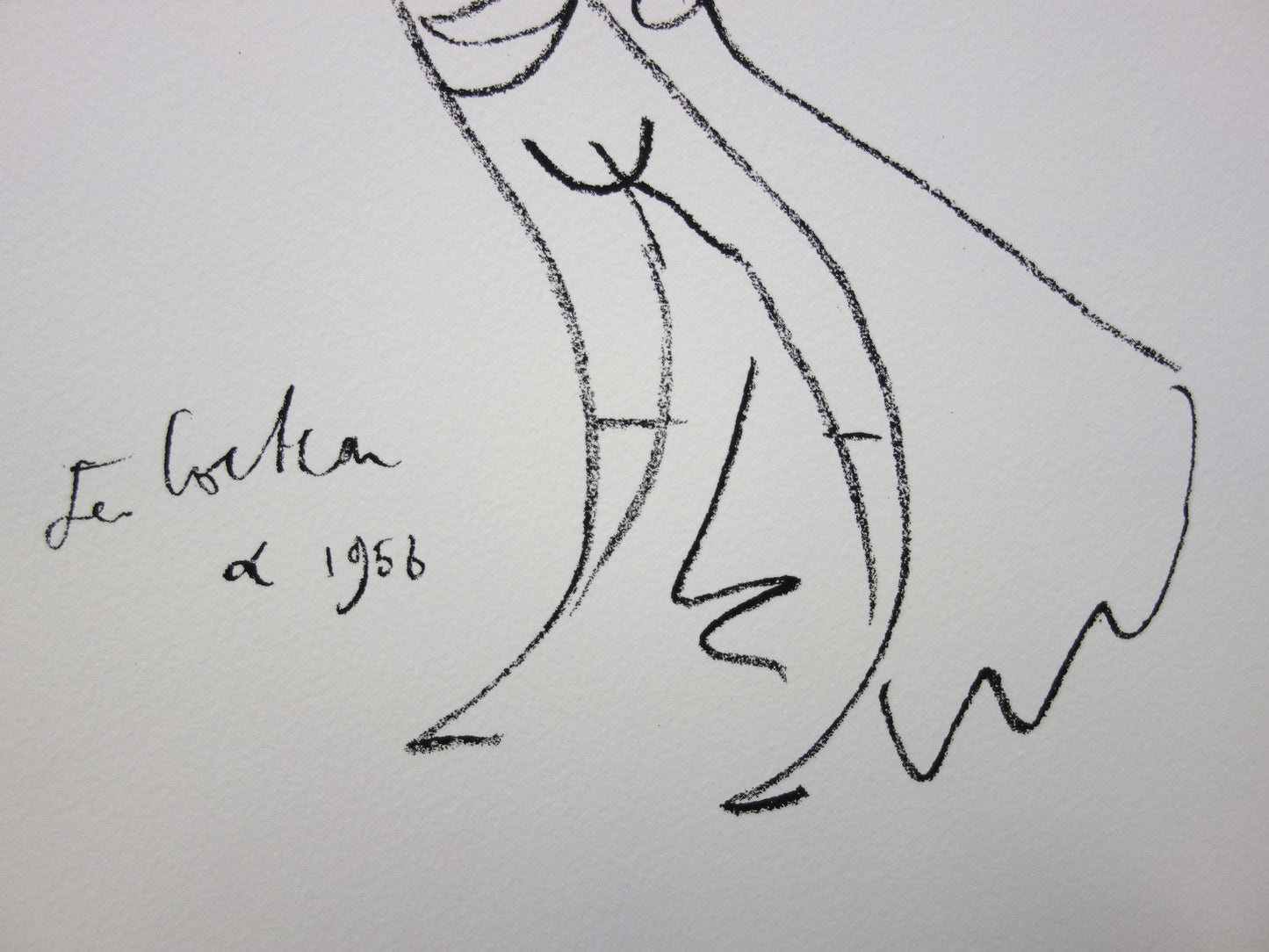 Jean COCTEAU : Elégant toreador cubiste - Lithographie signée