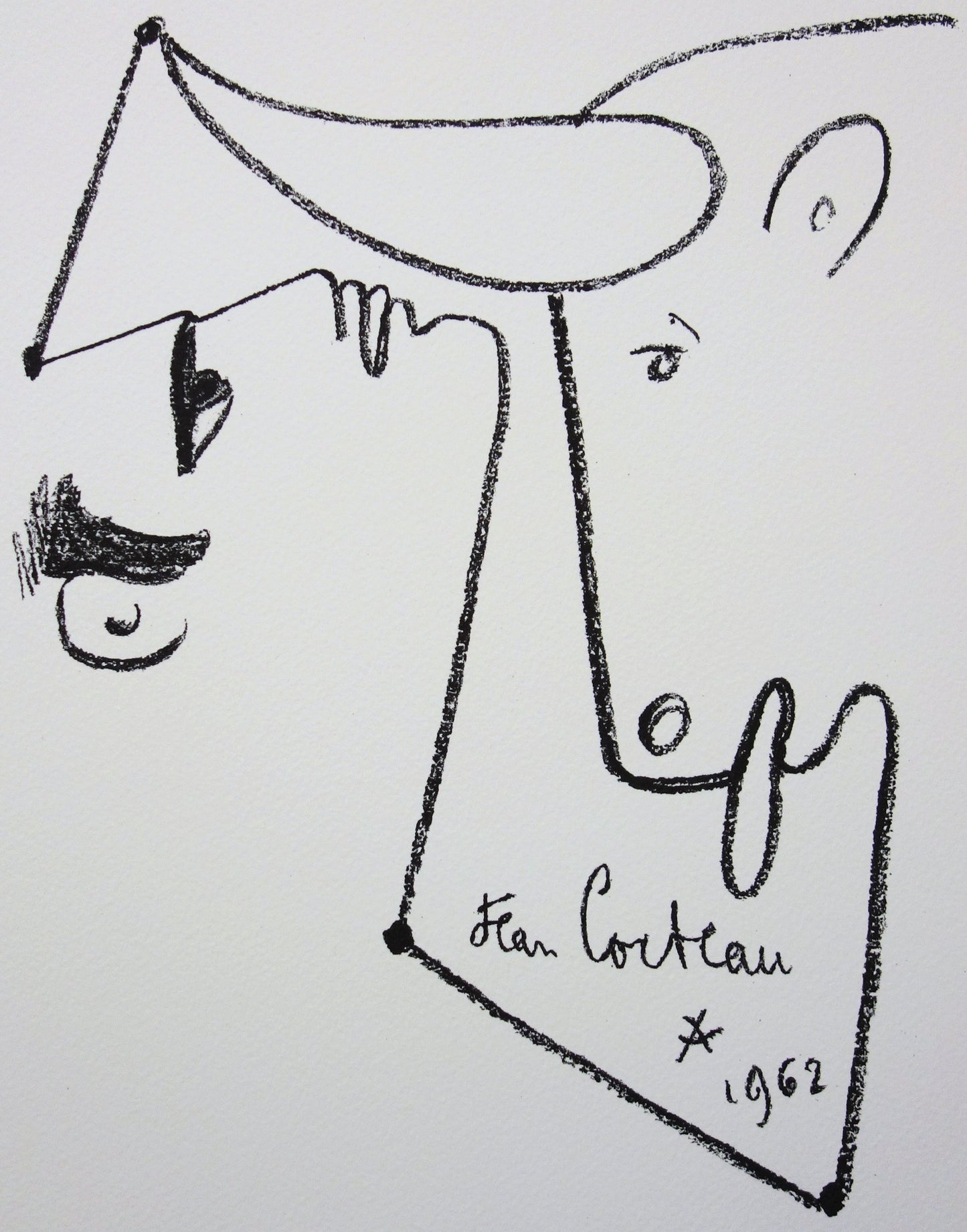 Jean COCTEAU : Le combat - Lithographie signée