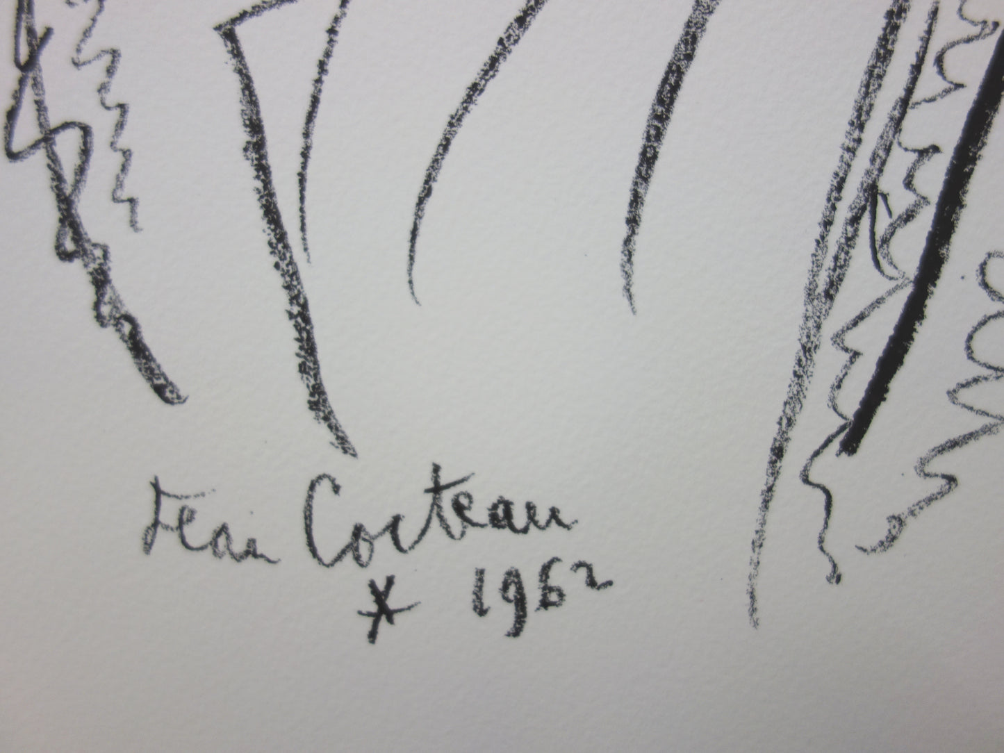 Jean COCTEAU : En attente de l’attaque - Lithographie signée