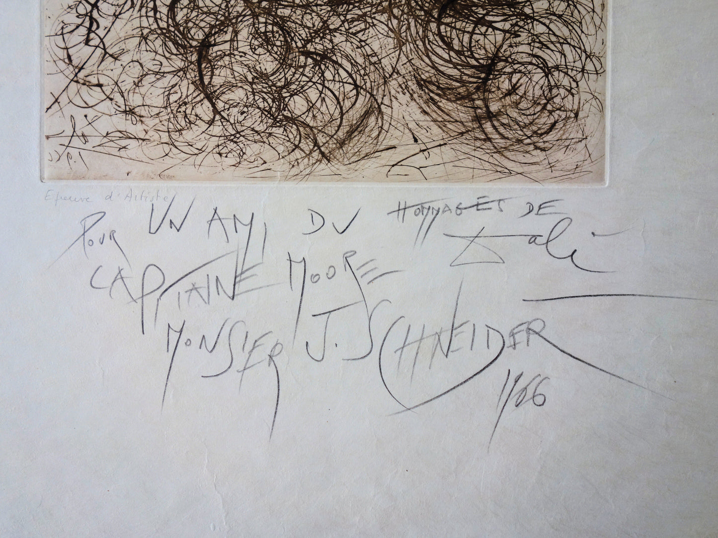 Salvador DALI : L'intellect jaillissant - Gravure originale signée et dédicacée