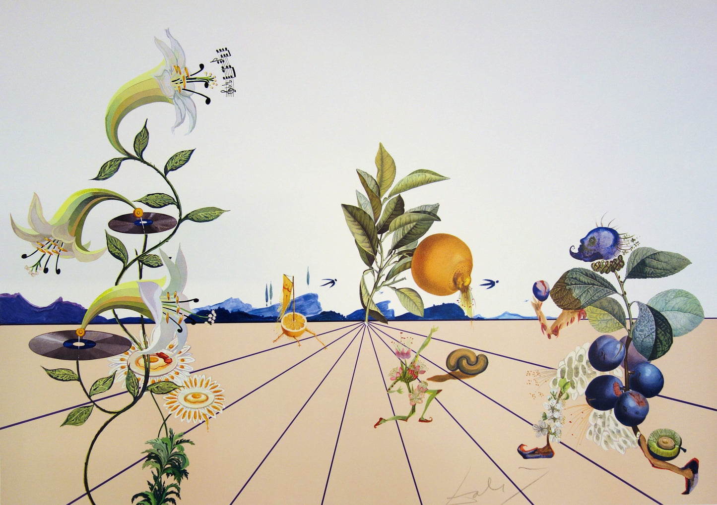 Salvador DALI : Flordali I - Lithographie originale signée