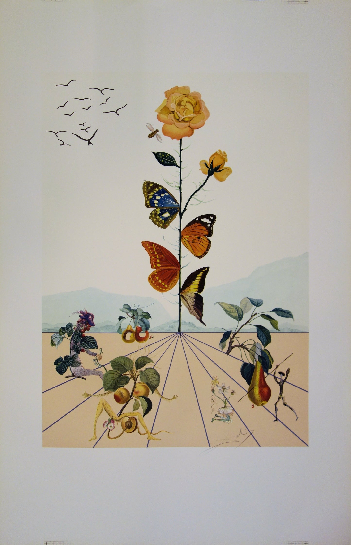 Salvador DALI : Flordali II - Lithographie originale signée