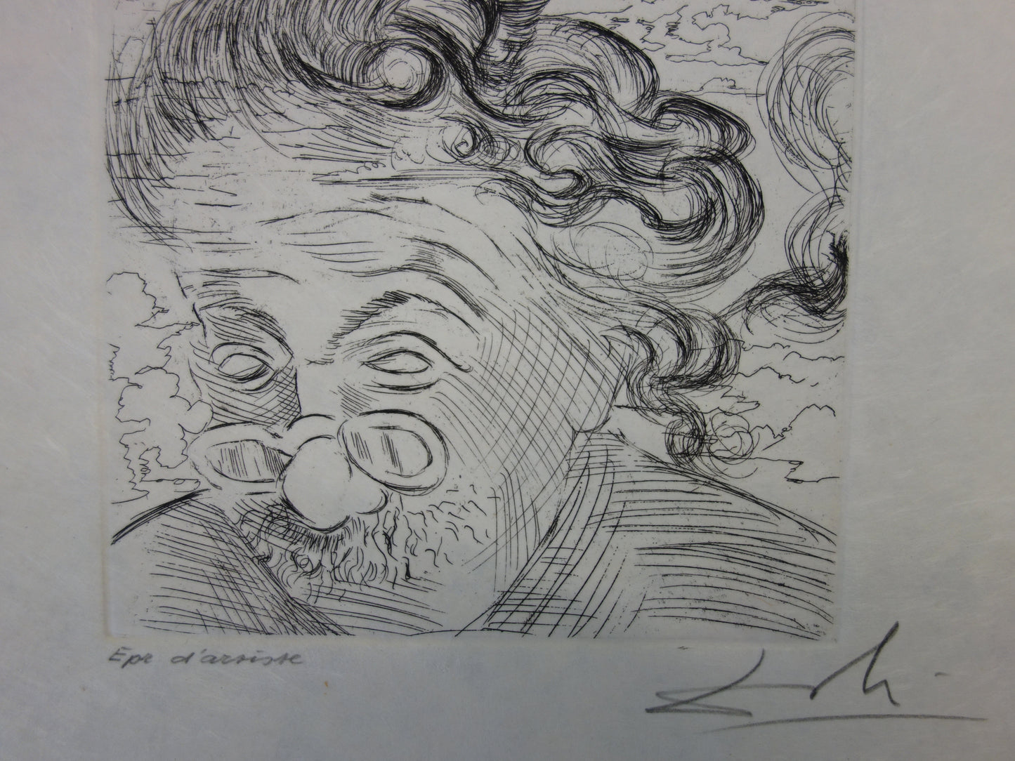 Salvador DALI : Einstein - Gravure originale signée