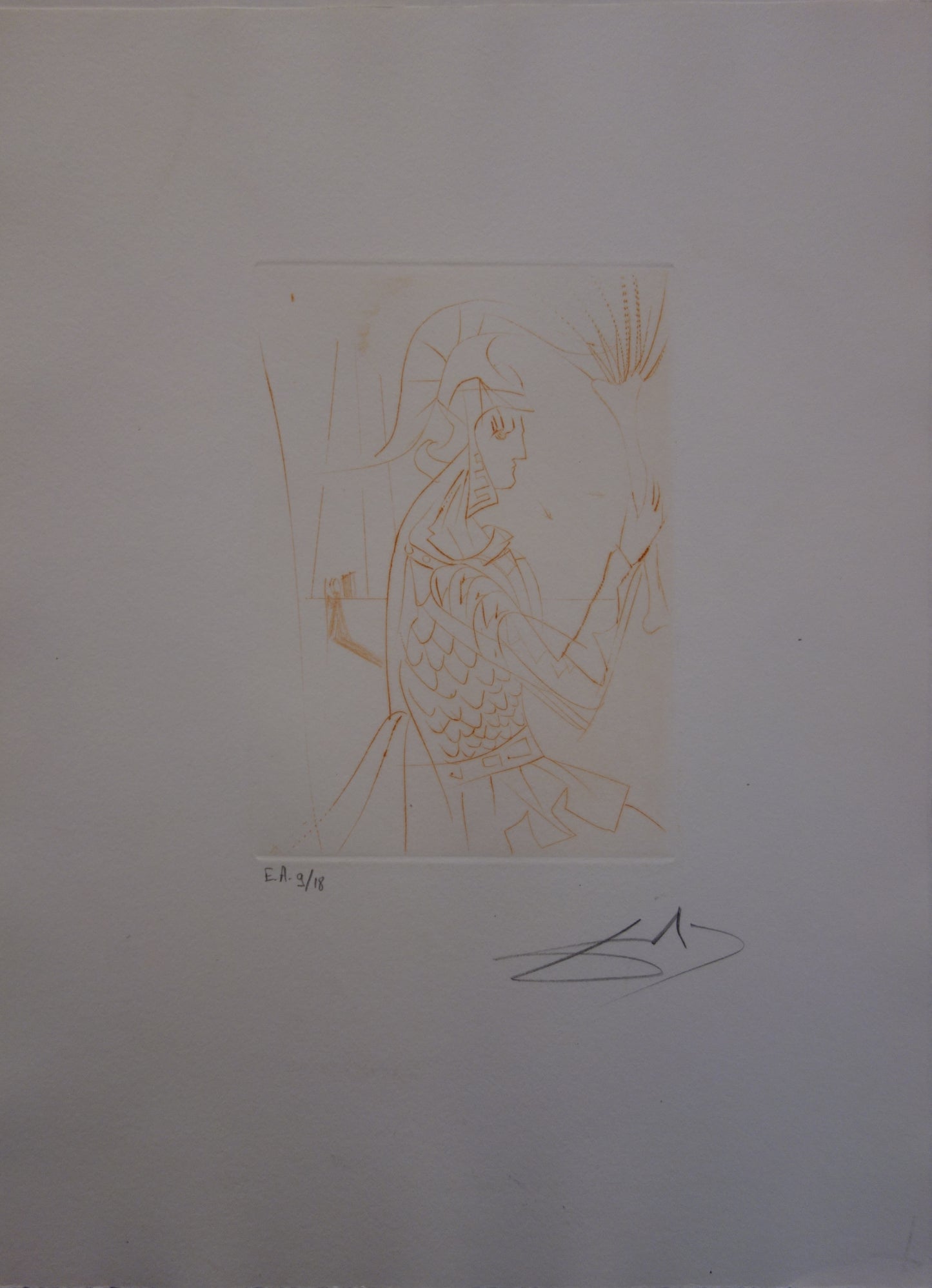 Salvador DALI : La guerre de Troie - Gravure originale signée