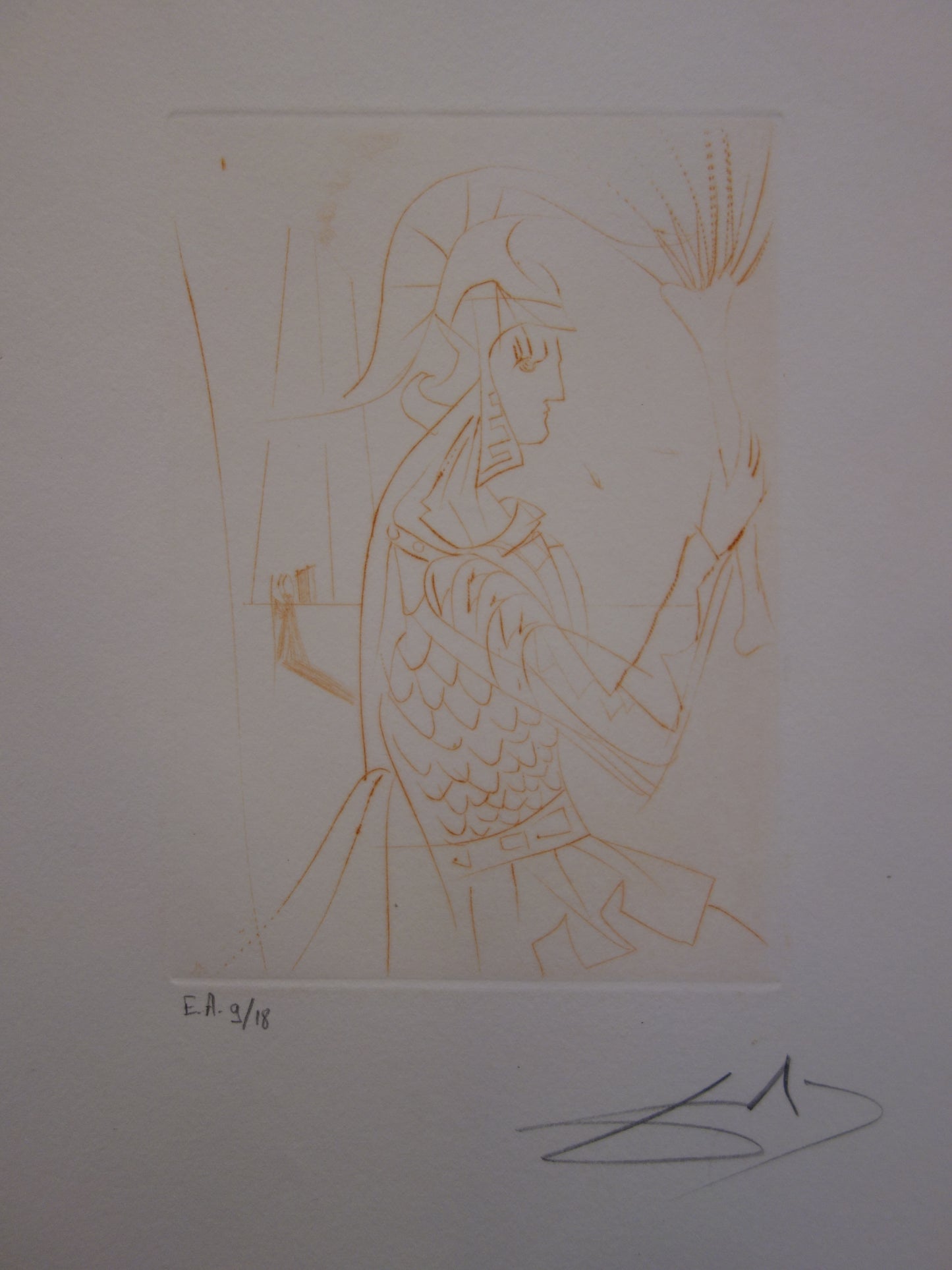 Salvador DALI : La guerre de Troie - Gravure originale signée