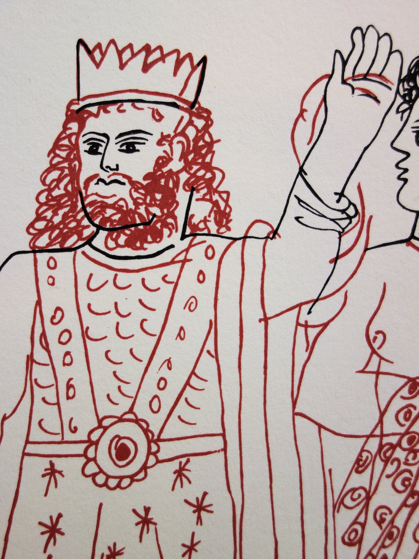 Alekos FASSIANOS : Roi et Andromaque - Lithographie originale signée
