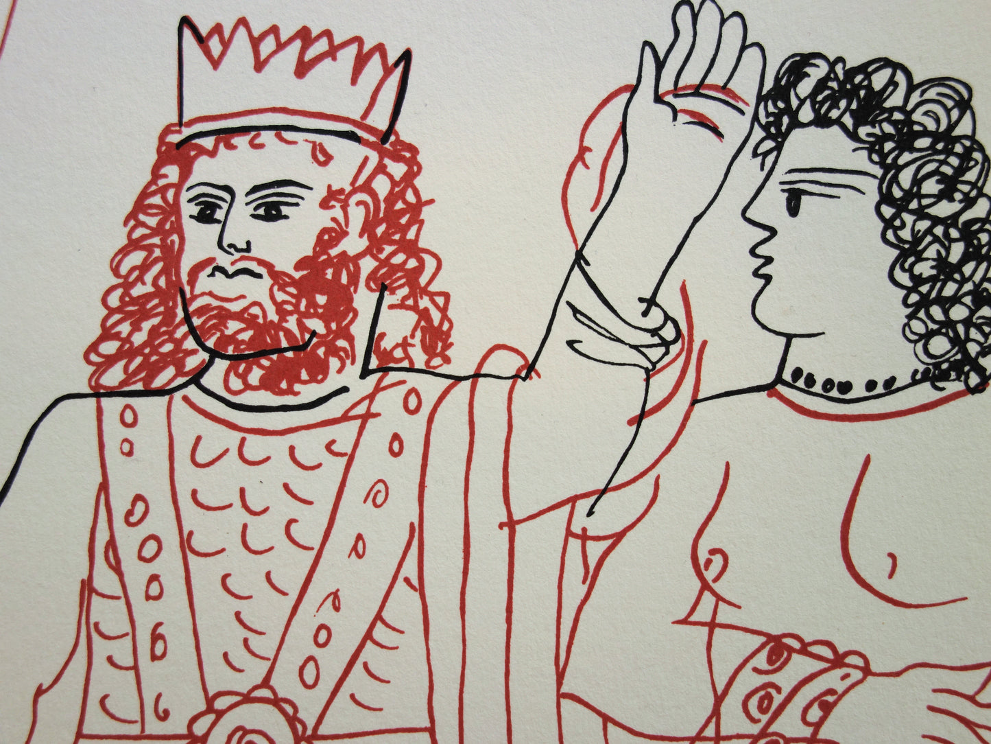 Alekos FASSIANOS : Roi et Andromaque - Lithographie originale signée