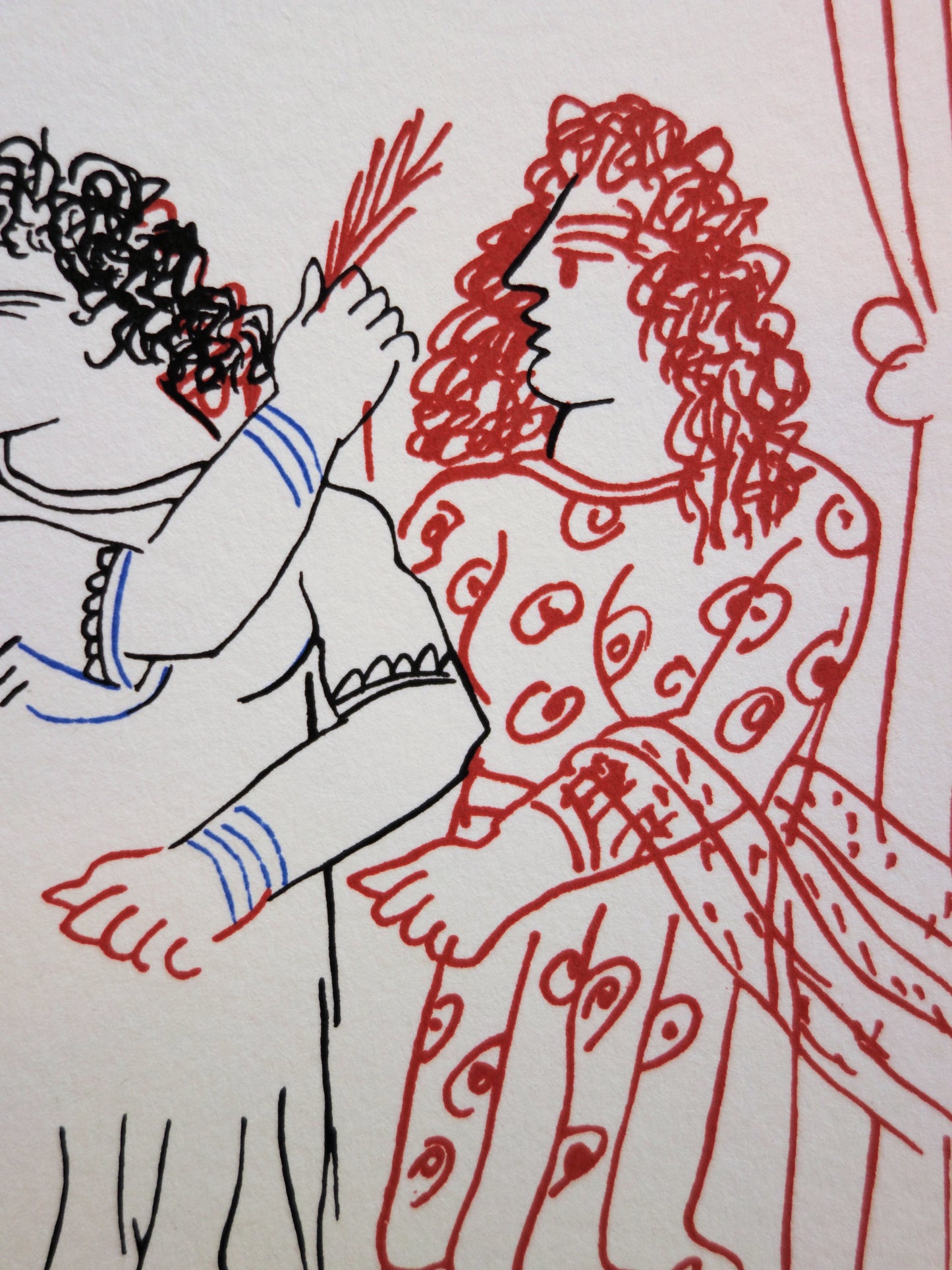 Alekos FASSIANOS : Roi et Couple Grec - Lithographie originale signée