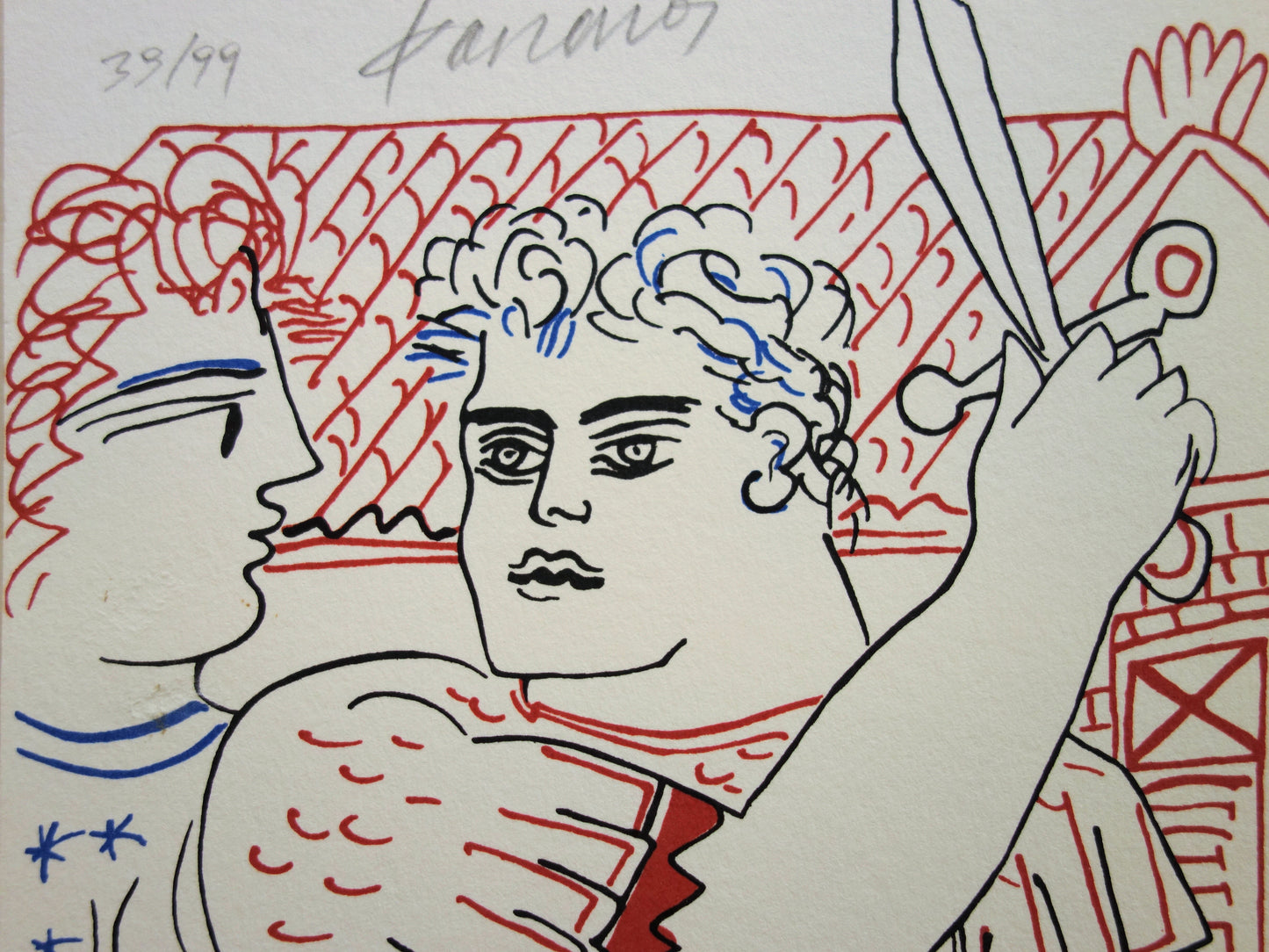 Alekos FASSIANOS : Hercule - Lithographie originale signée