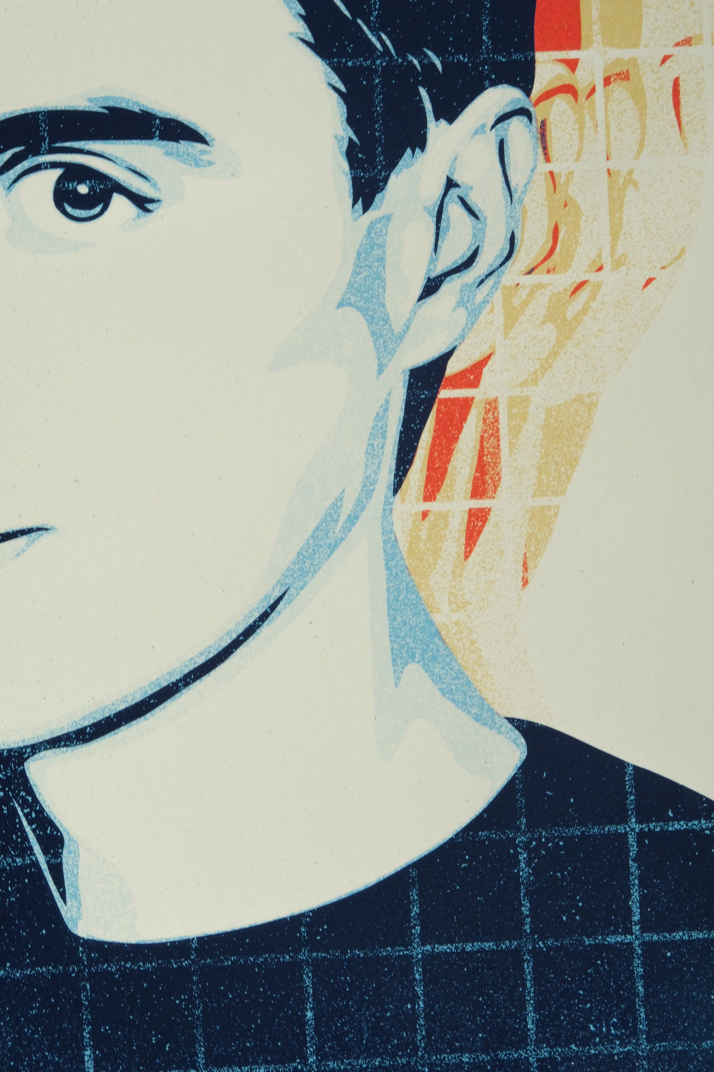 Shepard FAIREY (OBEY) : Overloading the grid (David Byrne) - Lithographie originale signée