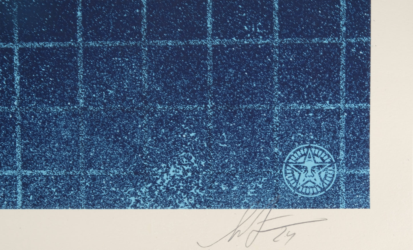 Shepard FAIREY (OBEY) : Overloading the grid (David Byrne) - Lithographie originale signée