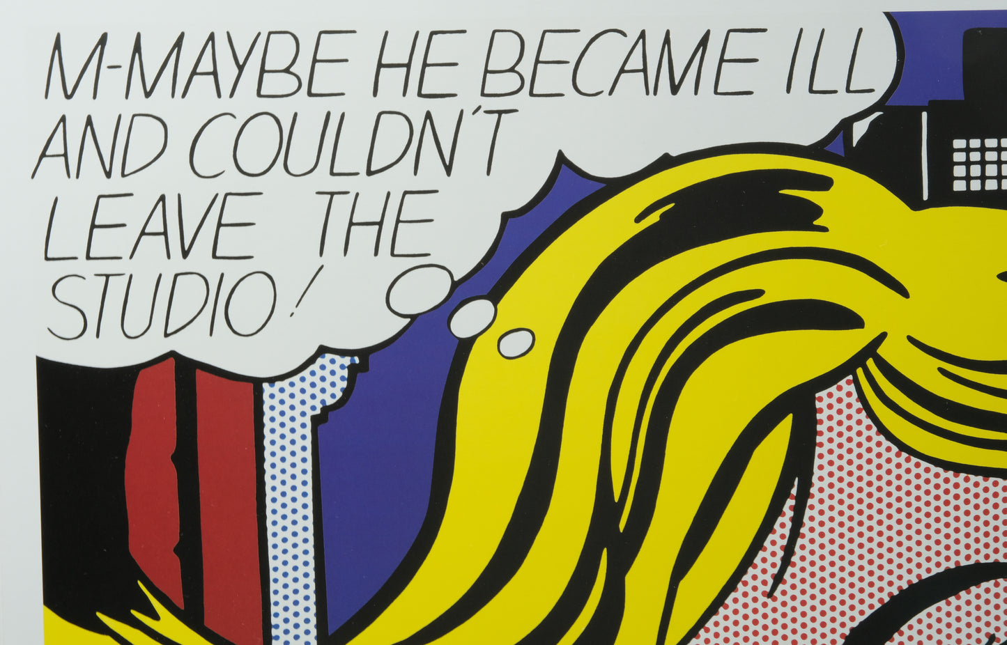 Roy LICHTENSTEIN : May Be Girl - Affiche originale en couleurs